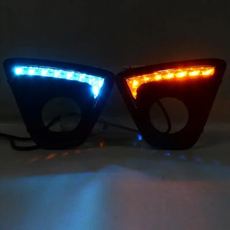 

2pcs 3 Functions Car LED DRL Daytime Running Lights fog lamp For Mazda CX-5 2013-2015