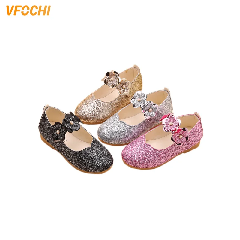 Женские кожаные туфли VFOCHI вечерние принцессы с блестками танцевальная обувь для