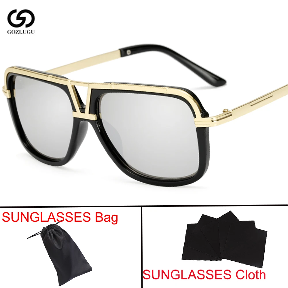 Мужские солнцезащитные очки GOZLUGU новые в большой оправе брендовые дизайнерские