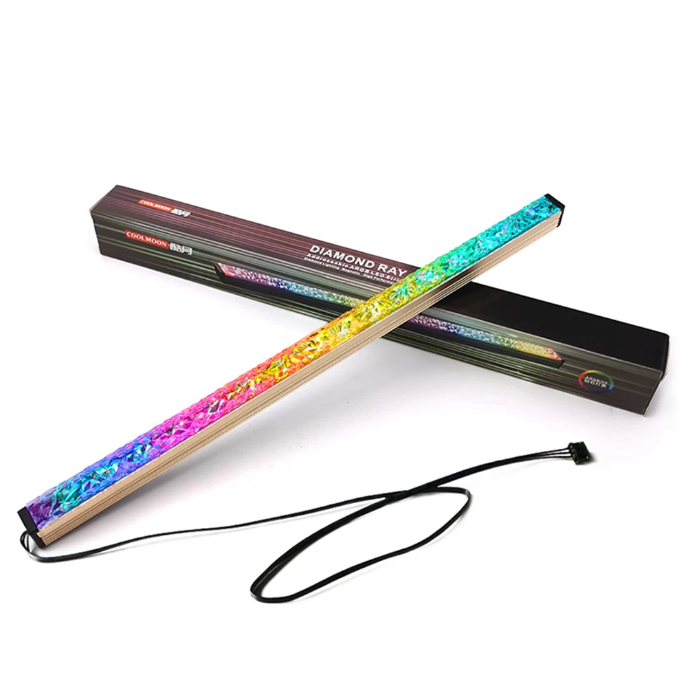 

28cm Aluminum Alloy RGB PC Case LED Strip for Computer Chassis Decor 5V Luminous Color Changing Small 4 Pin Magnetic Light Bar
