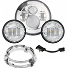 Мотоциклетный 7-дюймовый мотоциклетный светодиодный налобный фонарь с 4-12 дюйма 4,5 светодиодный, светодиодсветильник вспомогательная противотуманная фара для Harley Touring Electra Glide