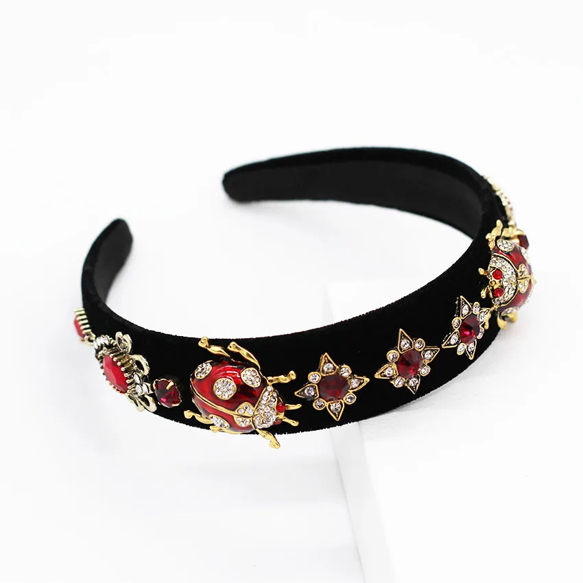 2019 барокко суд Корона ретро крест широкая лента для волос заколка свадебная