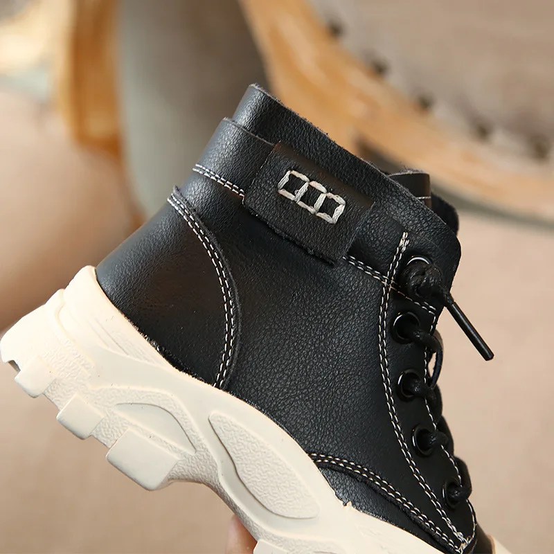 Детские повседневные ботинки Новинка 2019 года осенне-зимняя детская обувь тонкие