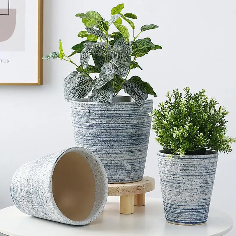 

Nordic Style Simple European Style Flowerpot Ceramic Extra Large Landing Balcony Living Room Desktop Green Rose Tiger Skin Orchi