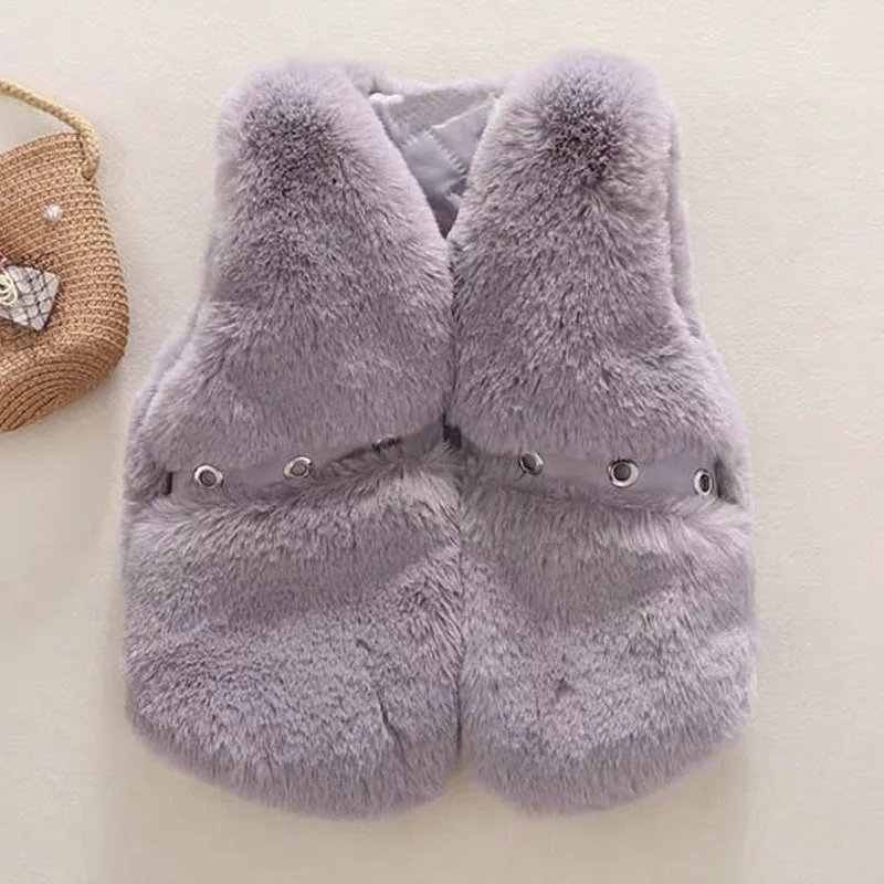 Menoea/Детские жилеты Новинка Зимний меховой жилет без рукавов Детская верхняя