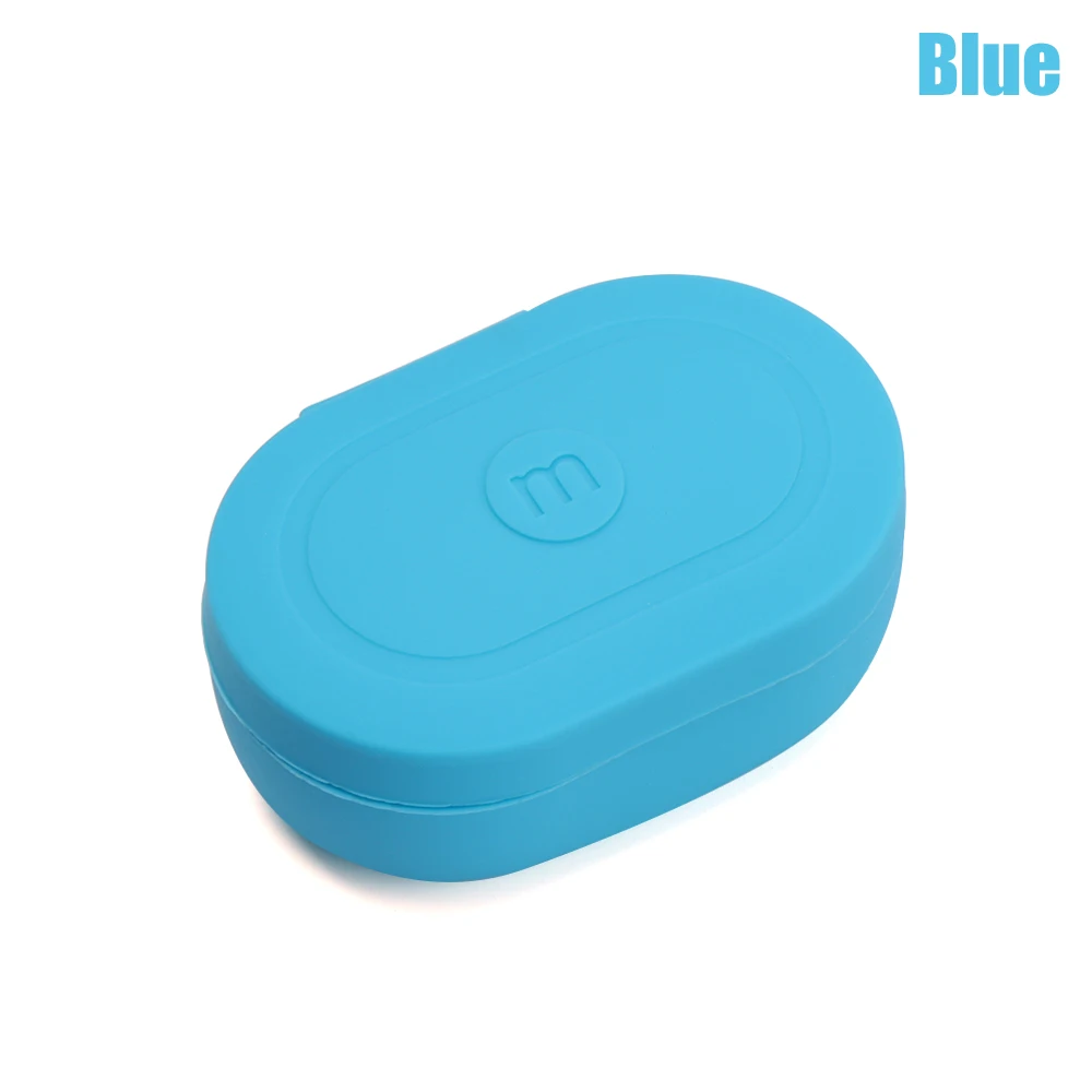 blue Защитный чехол силиконовый чехол для Xiaomi mi AirDots Youth для Red mi AirDots беспроводные Bluetooth наушники мягкий чехол - Цвет: blue