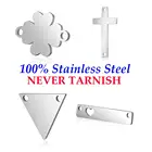 Соединители для ювелирных изделий из нержавеющей стали 100%, 10 шт., ювелирные подвески для самостоятельного изготовления