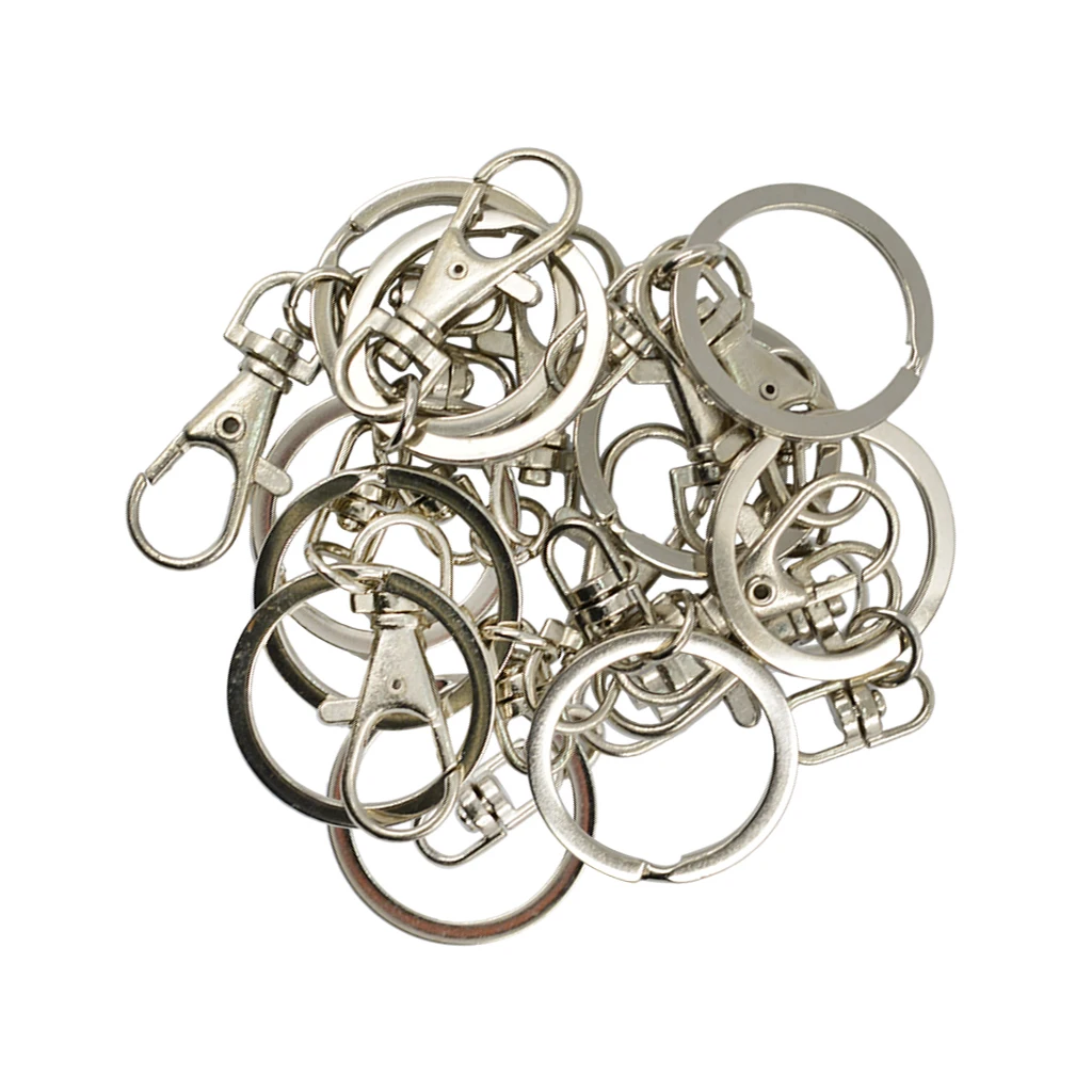10pcs DIY Silver Lobster Clasps Swivel Trigger Clips Snap Hooks Bag Key Ring | Украшения и аксессуары