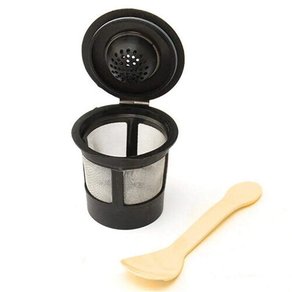 6 шт многоразовые капсулы кофе Nespresso чашка с ложкой черный многоразовый капсула