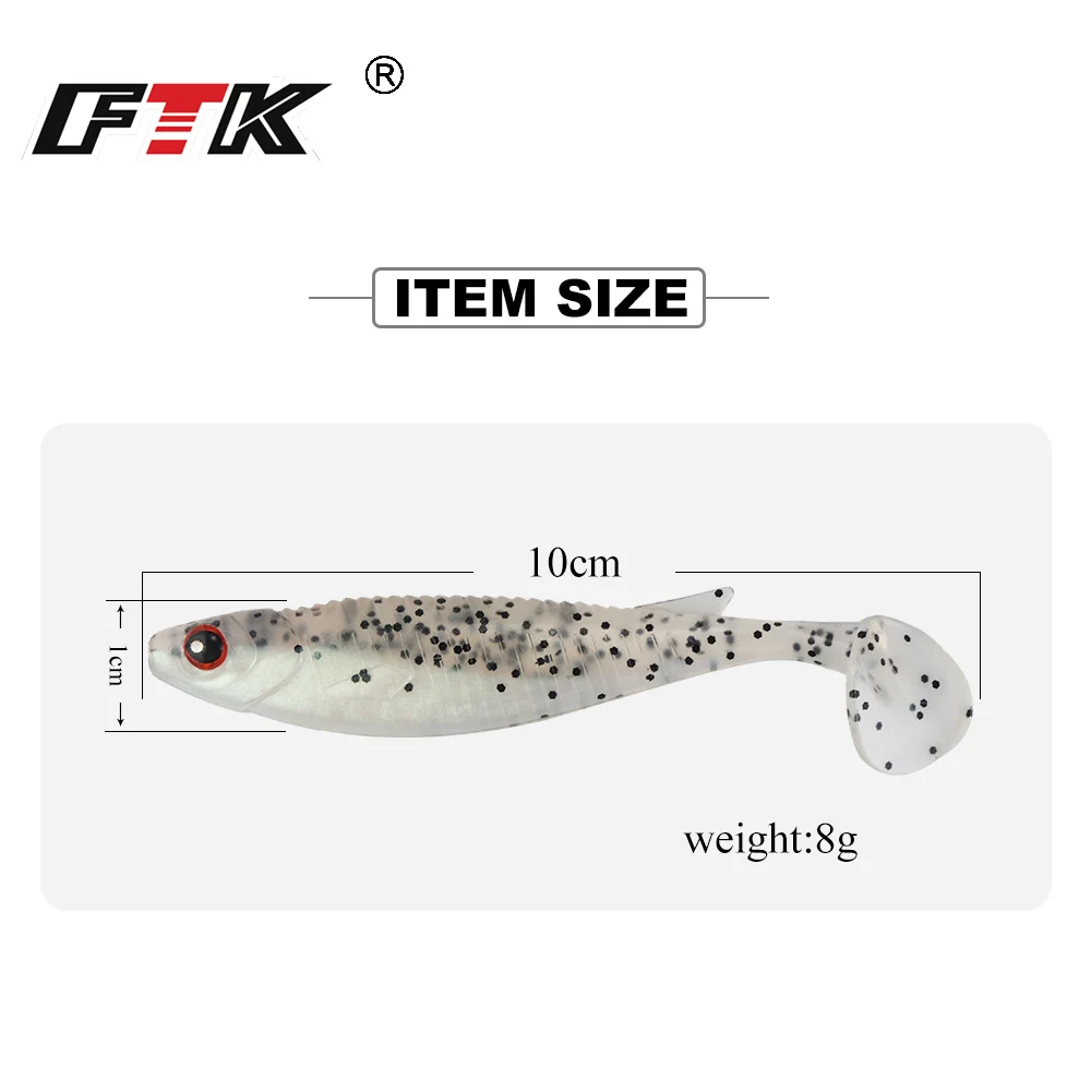 

FTK Fishing Lure 1pcs 10cm 8g Craws Soft Fishing Lure Silicone Creature Lure For Gear Soft Bait Shrimp Bass Bait Peche