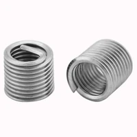 10pcs stainless steel coiled wire helical screw bushing sleeve set thread inserts m6 x 1mm x 2 5d length thread repair kit
