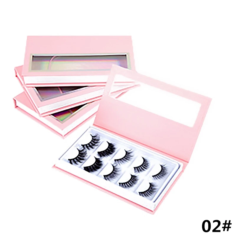 2 Custom Eyelashes Packing Boxes Gift box Lashes Package Customize Storage Cases Makeup Cosmetic Case Mink False Eyelash 1Pcs - Цвет: 2