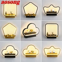 aosong modern%c2%a0sconce wall lamp creative animals led light for home indoor bedroom living room corridor