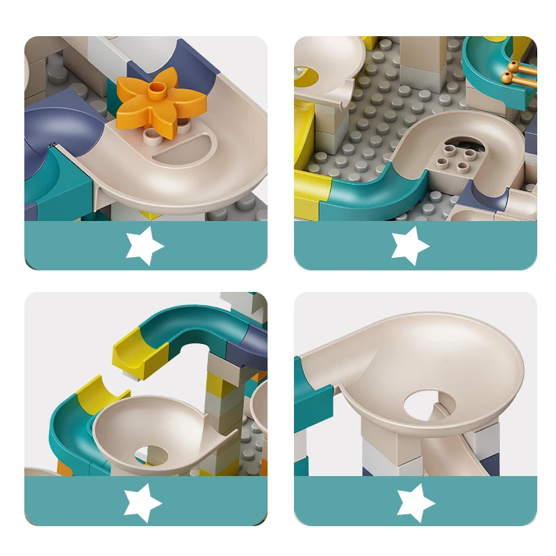 Конструктор из крупных частиц совместимый с фирменными шариками непрерывная