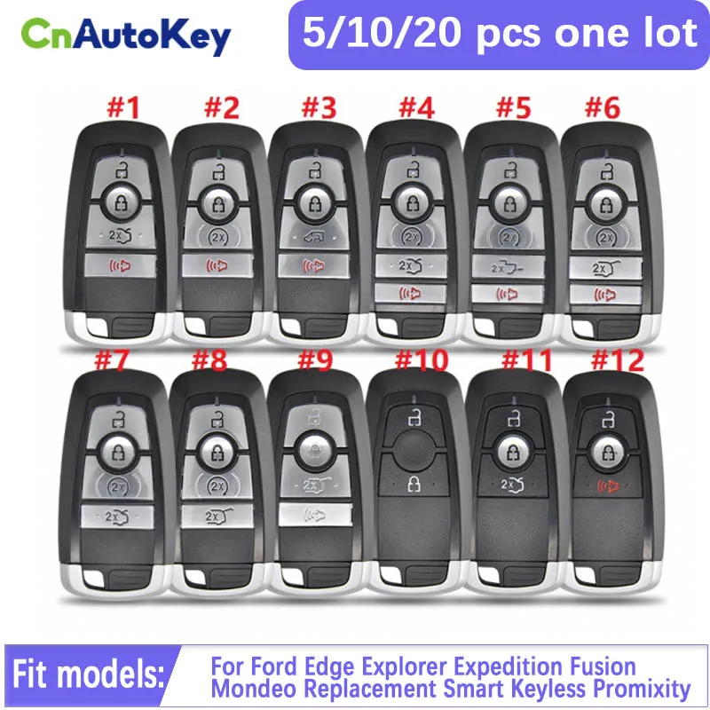 

CN018109 For Ford Edge Explorer Expedition Fusion Mondeo Replacement Smart Remote Keyless Promixity 315/434/868/902MHZ Car Key