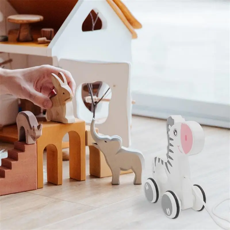 

1pc Cartoon Trailer Toy Kid's Pull Toy Children's Drag Car Toy Pulling Car Gift
