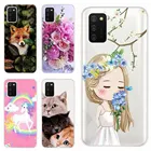 Чехол-накладка для Samsung Galaxy A02s, SM-A025F дюйма, тонкий, с изображением кота, 6,5 дюйма