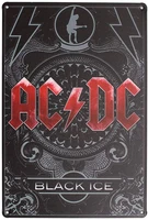 ac dc black ice tin metal sign plaque vintage retro iron wall warning poster decor for bar cafe store home garage office hotel