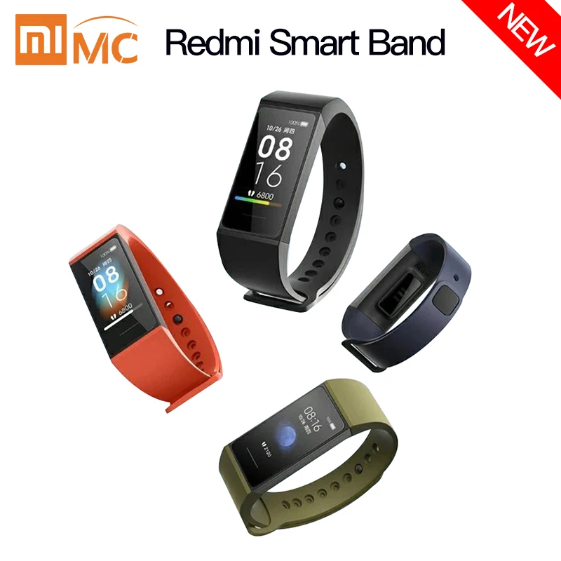 Смарт браслет Xiaomi Redmi Band фитнес 1 08 &quot большой цветной экран монитор сердечного