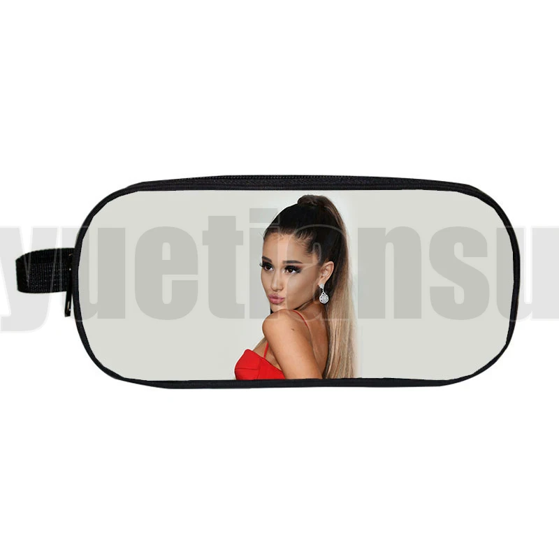 

Kpop Cosmetic Bag Case Ariana Grande Pencil Case Pencil Singers Makeup Box 3d Print Double Zipper for Kids Gifts School Supplies