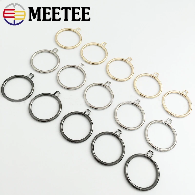 

5Pcs Meetee 14-40mm Metal O Ring Zipper Pullers Clothing Repair Zip Kits Pull Head for Zipper Sliders DIY Sewing Accessories