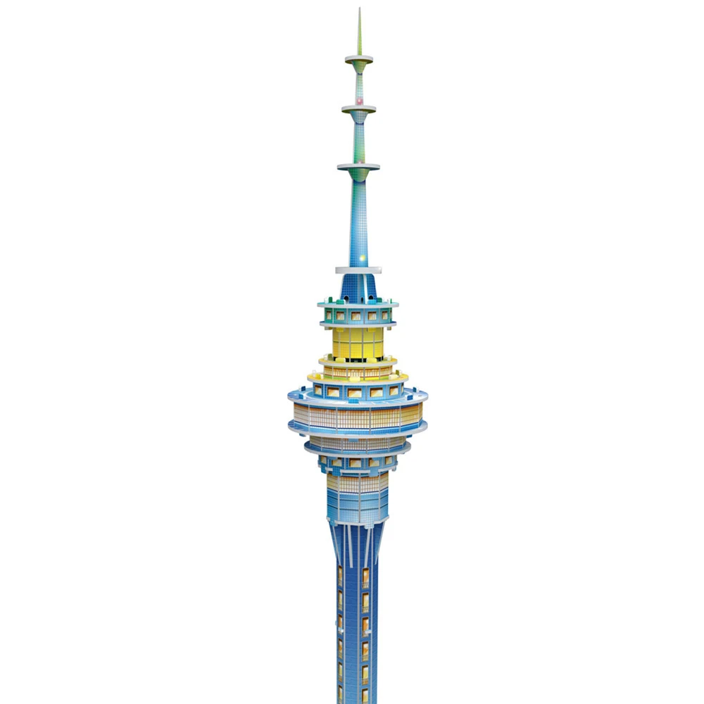 

Kid's Parent-child Educational Paper Jigsaw Puzzle Sky Tower Building Model Assemble 3D Three-dimensional Puzzle Easy Assembly
