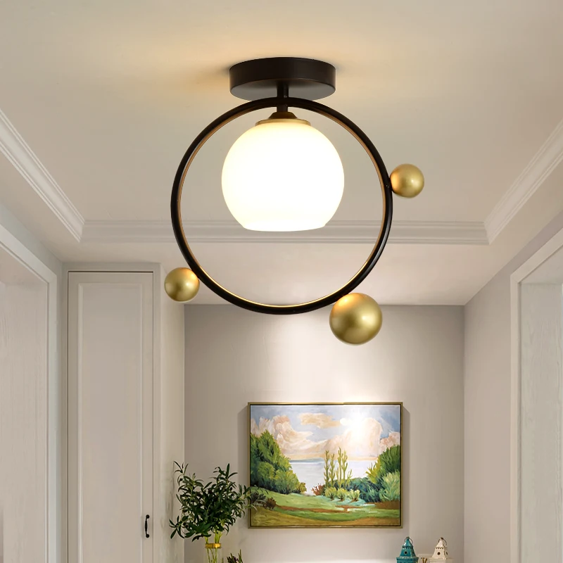 Скандинавский потолочный светильник для коридора лампа прихожей гардероба