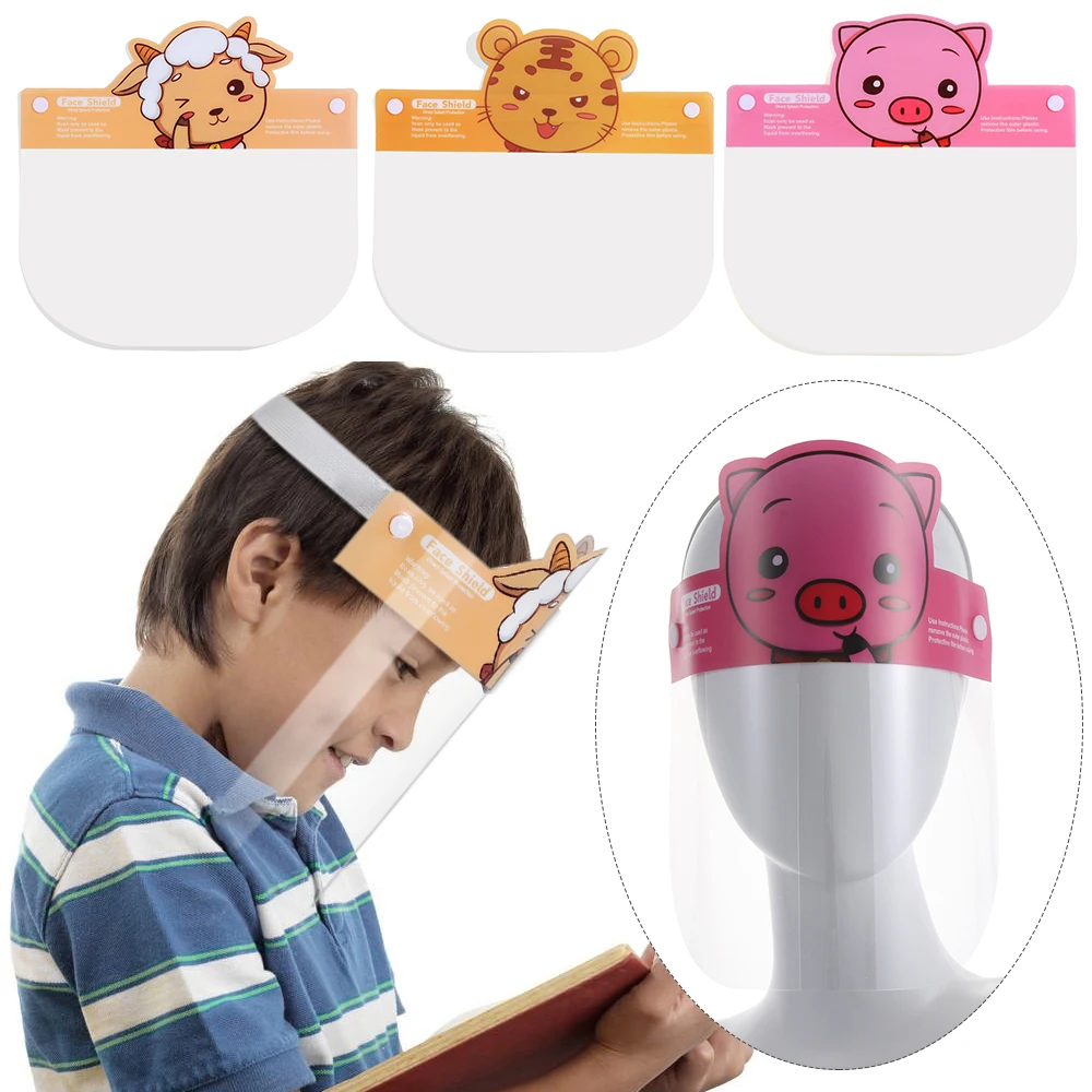 Safety Cartoon Kids Face Protection Mask Full Covering Splash Guard Children Hat |