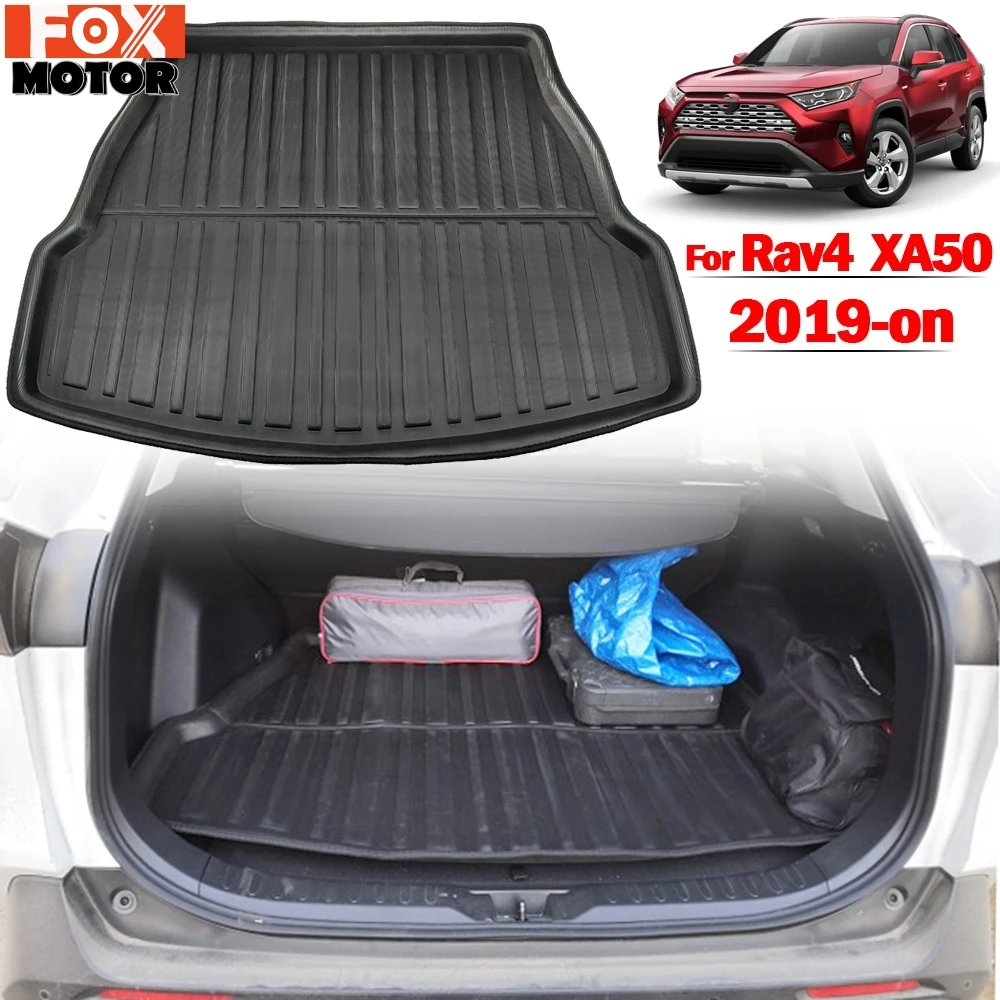 Для Toyota RAV4 2019 2020 XA50 коврик на задний багажник багажный Пол Ковровое покрытие