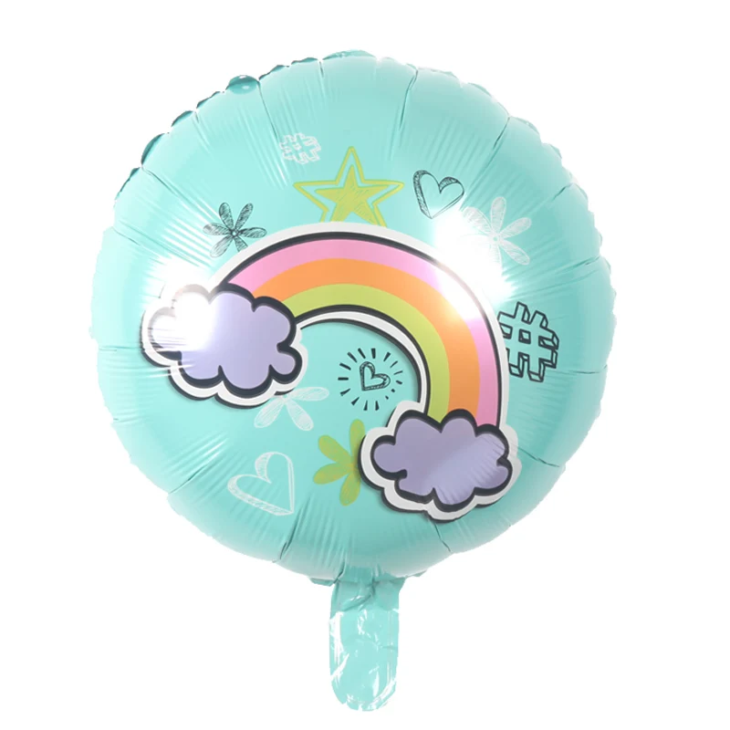 5pcs 18inch Beautiful Rainbow balloon balloons for home Wedding Happy Birthday Party decorations girl kids foil globos | Дом и сад