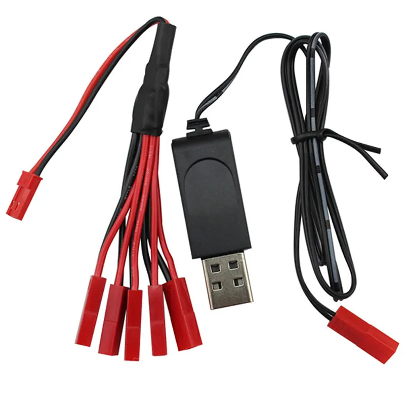 

Зарядный кабель 5 в 1 с USB-интерфейсом для радиоуправляемого квадрокоптера UDI U818A U817C V959 V222, 3,7 в, 1S