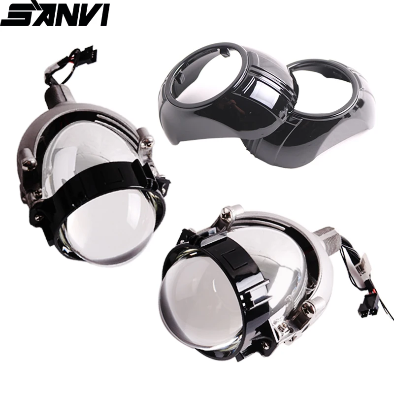 

SANVI 2PCS 3inch Bi LED Lens Headlight 5500K 35W 9005 9006 H7 H4 Auto Projector Headlamp Car Light accessories Motorycle Lamp