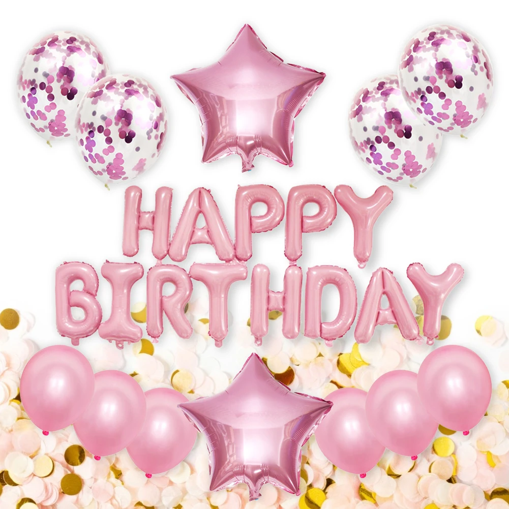 

Birthday Balloon Happy Birthday Decoration Balloon Party Decorations Letter Star Balloon Decorations