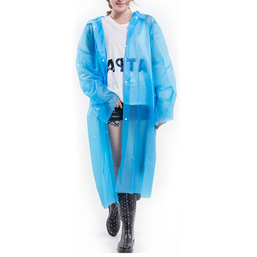 Пальто плащ один размер с капюшоном прозрачный водонепроницаемый длинными