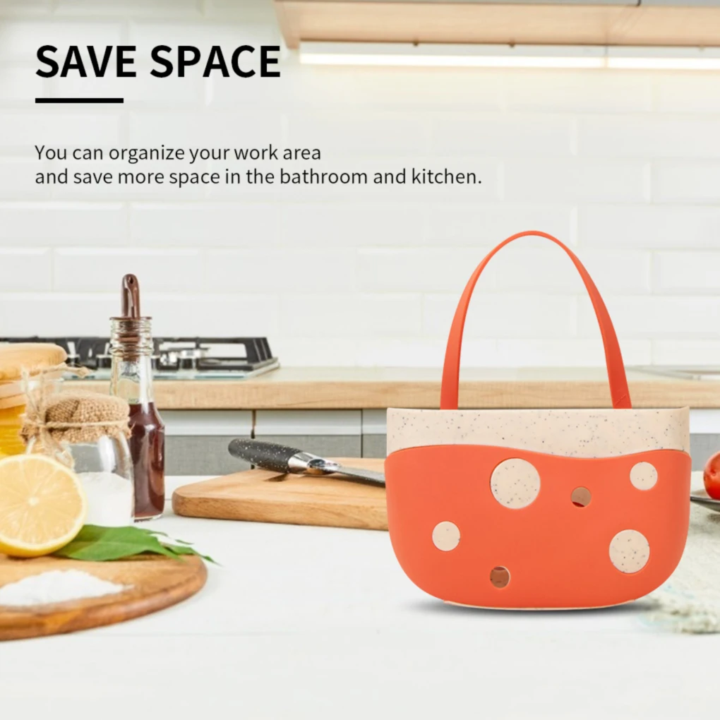 

Plastic Sink Hanging Drain Water Bag Wash Sponge Brush Holder Bathroom Soap Organizer Basket Hang Leaking Case Bag