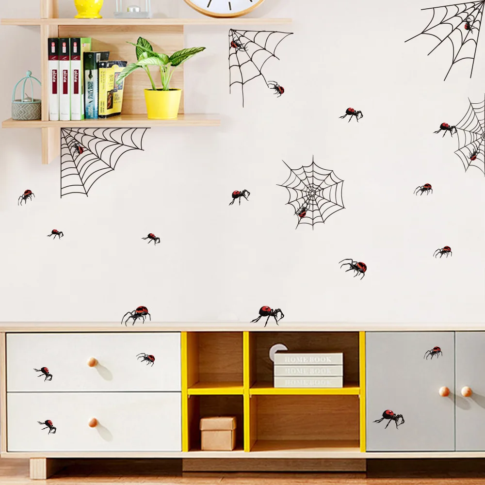 

New Halloween 2021 Window Sticker Halloween Bat Bloodstain Horrible Castle Theme Parti Decor Trick Or Treat Spider Window Decor