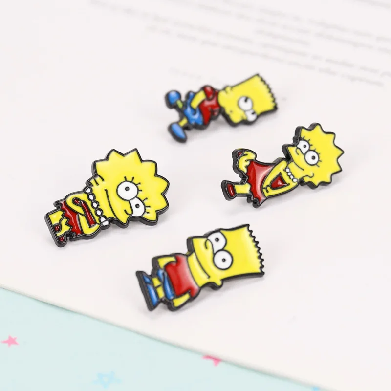 Simpsonssss ролевая Мода Аниме броши украшения булавка мультфильм брошь значки сумка