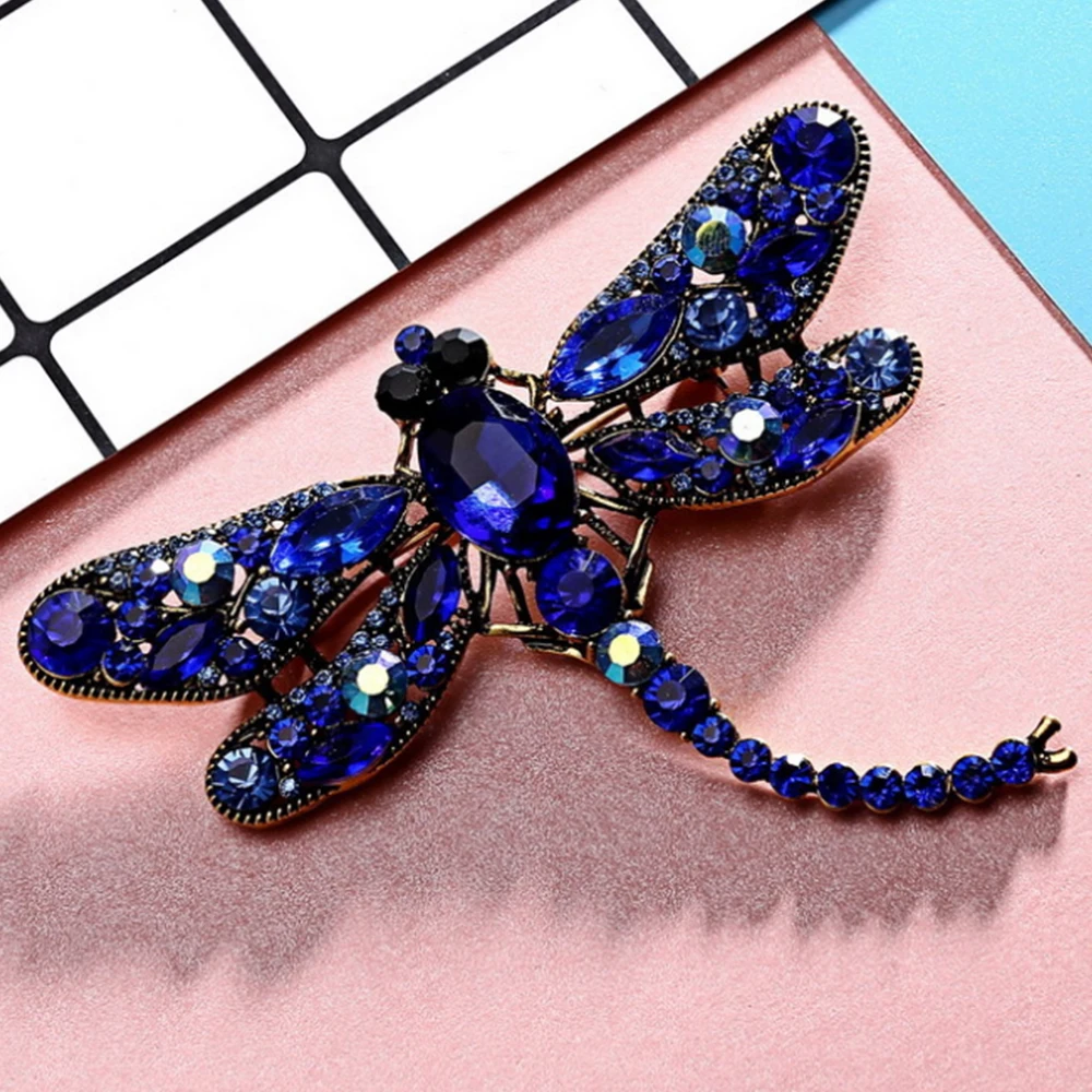 1 шт. хрустальные винтажные Броши стрекозы для женщин большая брошь в виде