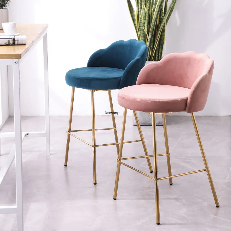 

Барные стулья, Роскошные Современные Простые тканевые барные стулья, высокие стулья, американский высокий стул, переднее кресло, спинка, кр...