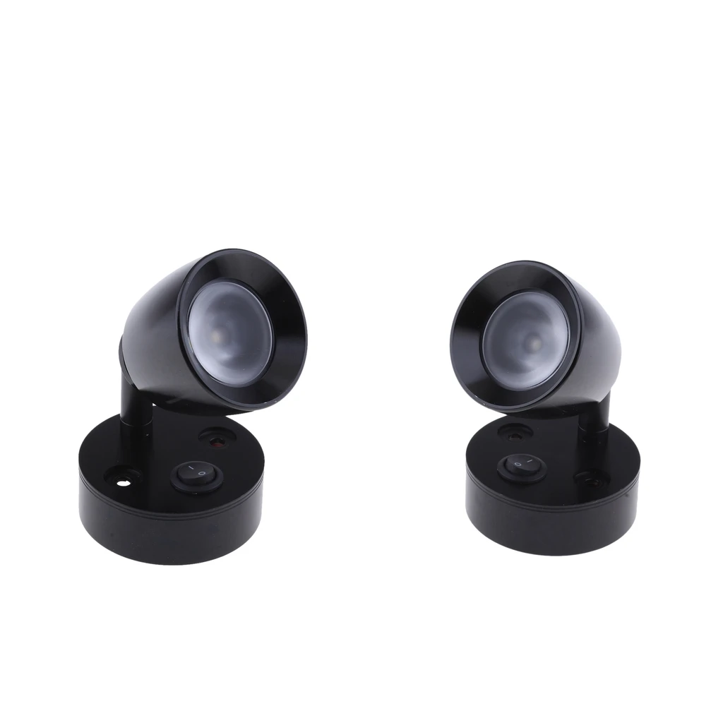 

2pcs 12V LED Reading Light -Lampshade Bedside Lamp - Map Light for RV, Car, Marine, Camper and Motorhome