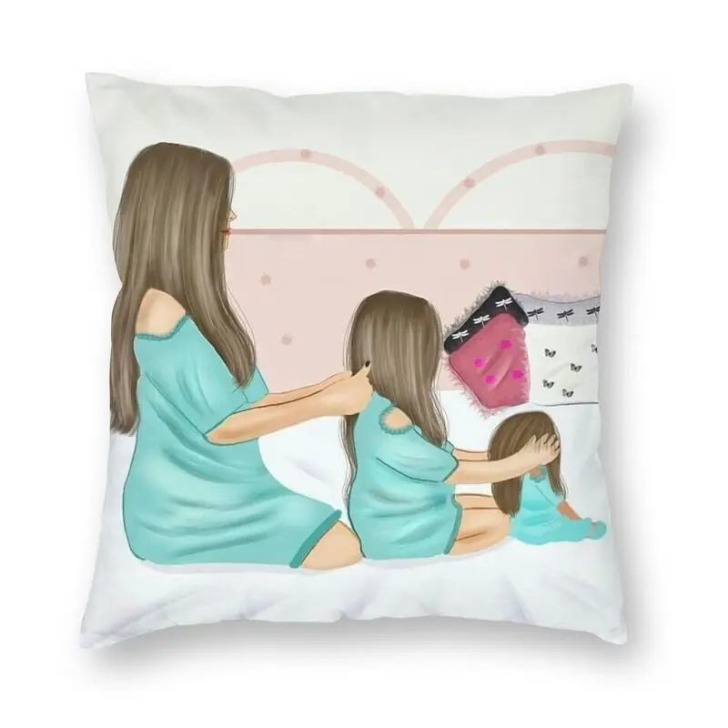 

Роскошный мультяшный наволочка для всей семьи с любовью украшение для подушки супер мама и ребенок наволочка 40x40 наволочка для гостиной