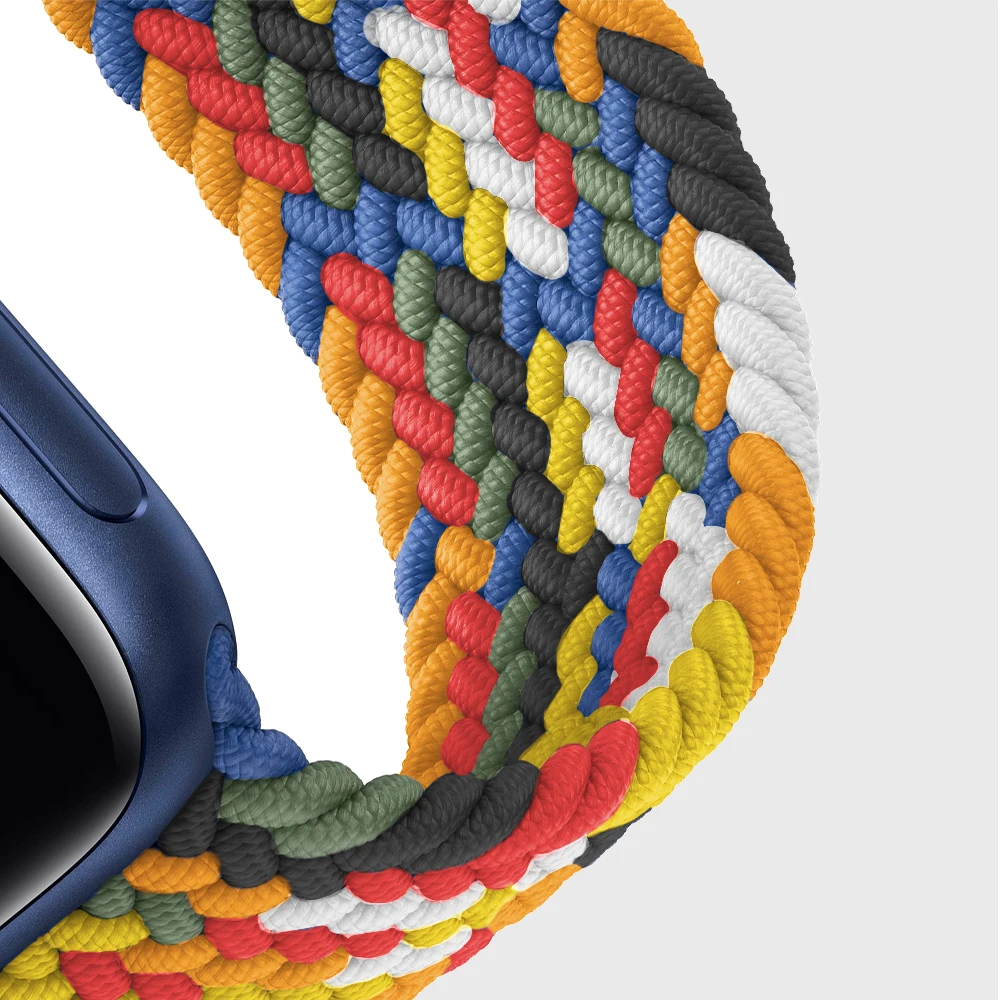 

Fabric Braided Solo Loop Strap For Apple Watch Band 6 Se 5 44mm 40mm Nylon Elastic Belt Bracelet to iWatch Series 4321 38mm 42mm