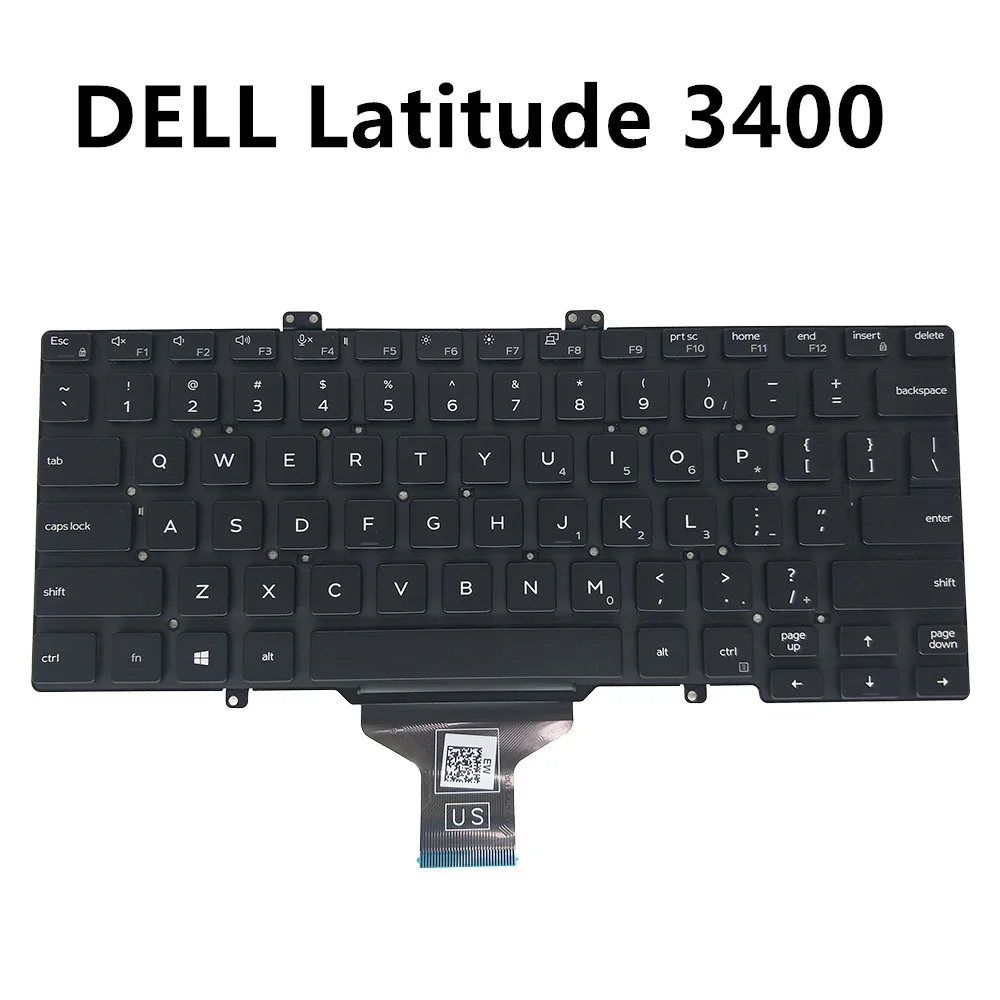 

US English USA laptop replacement keyboard pc for Dell latitude 5400 5401 7400 3400 black no frame specs 0GY5TC GY5TC CN-GY5TC