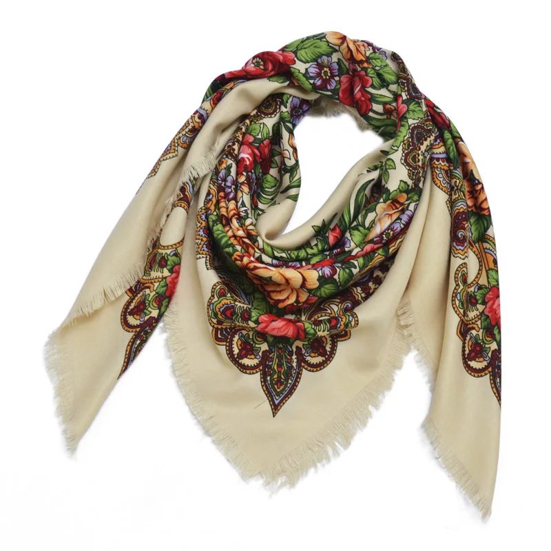 Роскошные квадратные одеяла большого размера с принтом 100*100 см Женский хлопковый