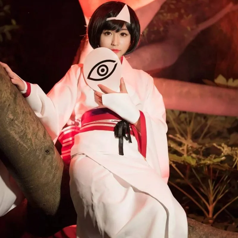 Anime God of Poverty Noragami Nora White Kimino Headwear Handband Yukata Cosplay Costume Halloween Party |