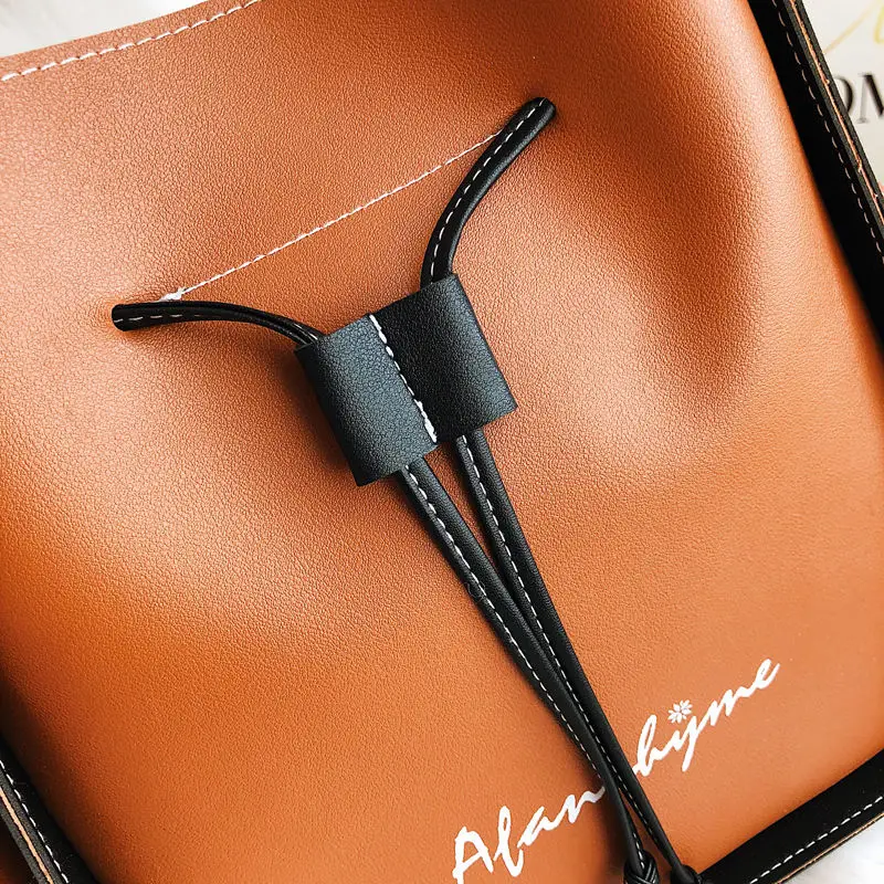 

Fashion Bucket Women Shoulder Bag Drawstring High Quality Crossbody Bag Female Messenger Bags Ladies Synthetic Leather