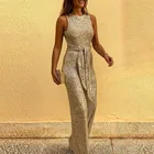Комбинезон BKLD женский без рукавов, Модный пикантный боди с блестками, цельный комбинезон с открытой спиной, Клубная одежда, лето 2020