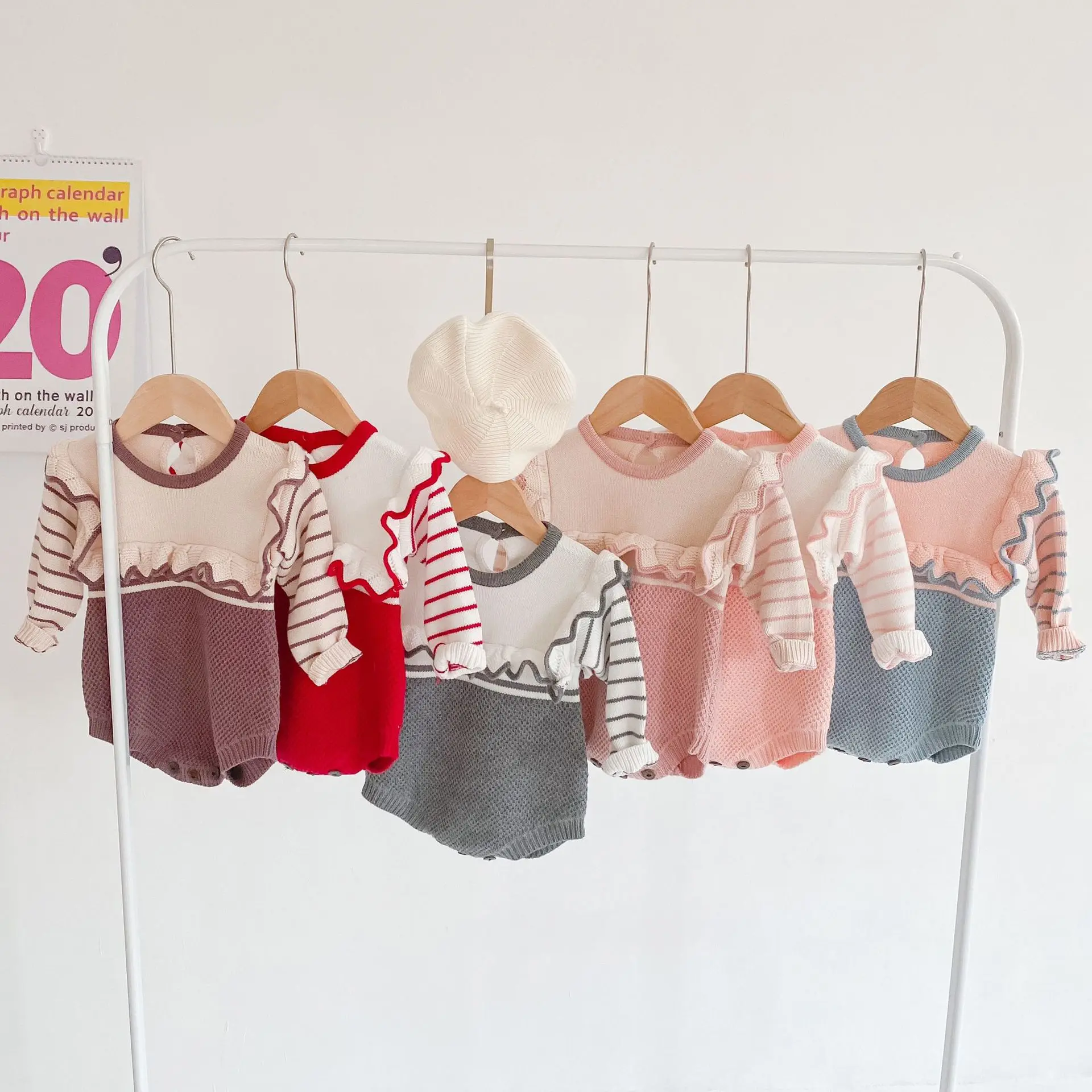 Свитер для новорожденных девочек Комбинезон Вязаная одежда маленьких мальчиков