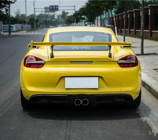 ABS Черный Грунтовка заднего крыла багажник выступ Спойлеры для Porsche Cayman 981 718 Boxster