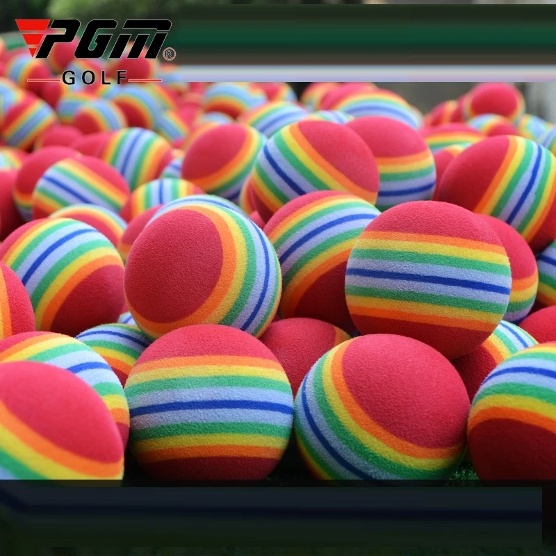 Pgm 3 шт радужная полоса Губка Мячи для гольфа качели занятий в помещении